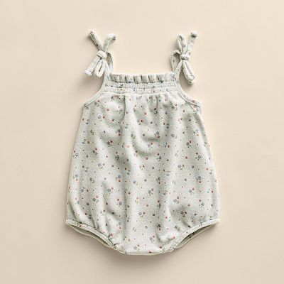 Baby Girl Little Co. By Lauren Conrad Organic Smocked Bubble Bodysuit