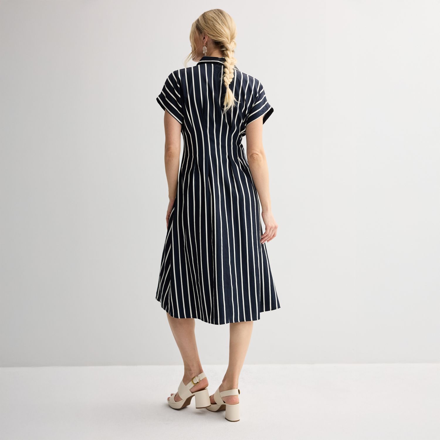 スーミンです Women's Nine West Cinched Waist Midi Shirt Dress