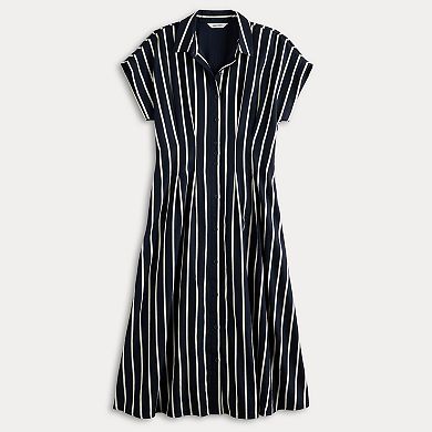 Women's Nine West Cinched Waist Midi Shirt Dress