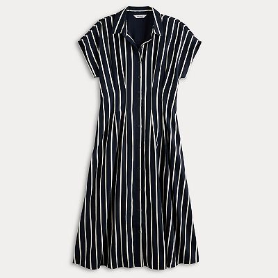 Women's Nine West Cinched Waist Midi Shirt Dress