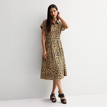 Women's Nine West Cinched Waist Midi Shirt Dress