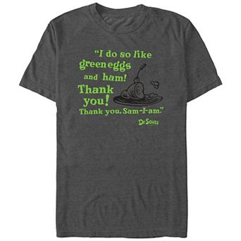 Men's Dr. Seuss Green Eggs And Ham Quote Graphic Tee