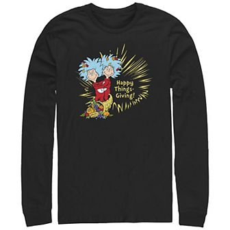 Men's Dr. Seuss Happy Things-Giving! Long Sleeve Graphic Tee