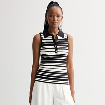 Women's Nine West Johnny Collar Sweater Tank