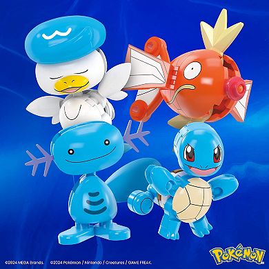 Mega Bloks MEGA Pokémon Water-Type Trainer Team 79-Piece Building Toy Kit with 2 Action Figures