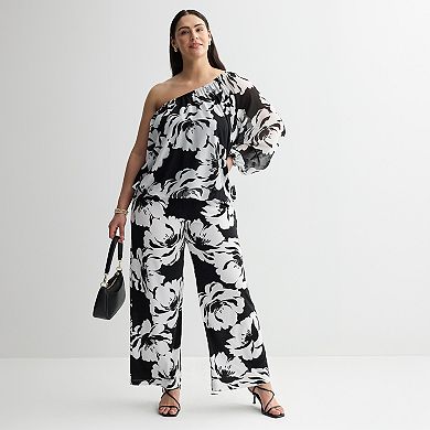 Plus Size INTEMPO™ One Sleeve Top