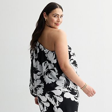 Plus Size INTEMPO™ One Sleeve Top