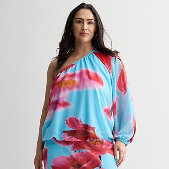 Plus Size INTEMPO™ One Sleeve Top