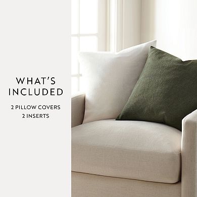Home Collection 2-Pack Cotton Solid Decor Throw Pillows