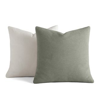 Home Collection 2-Pack Cotton Stonewash Solid Decor Throw Pillows