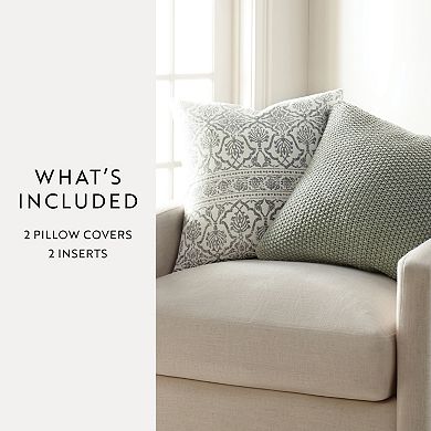 Home Collection 2-Pack Decor Throw Pillows Seed Stitch