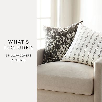 Home Collection 2-Pack Cotton Slub Decor Throw Pillows