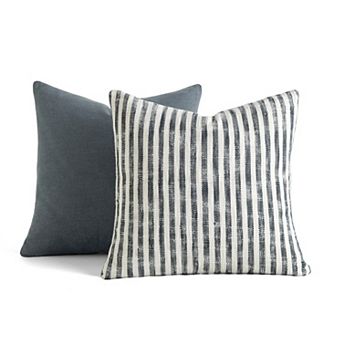 Home Collection 2-Pack Yarn-Dyed Stonewash Decor Throw Pillows