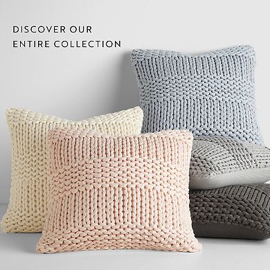Home Collection Chunky Knit Acrylic Decor Throw Pillow