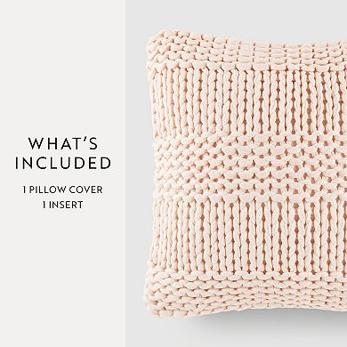 Home Collection Chunky Knit Acrylic Decor Throw Pillow