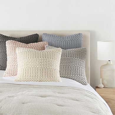 Home Collection Chunky Knit Acrylic Decor Throw Pillow