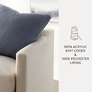 Home Collection Seed Stitch Knit Decor Throw Pillow