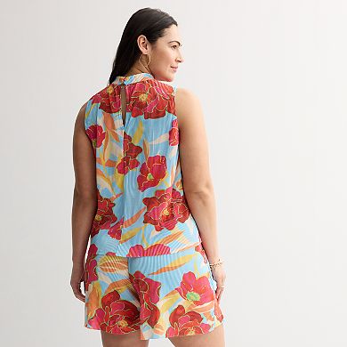 Plus Size INTEMPO™ Plisse Tank Top