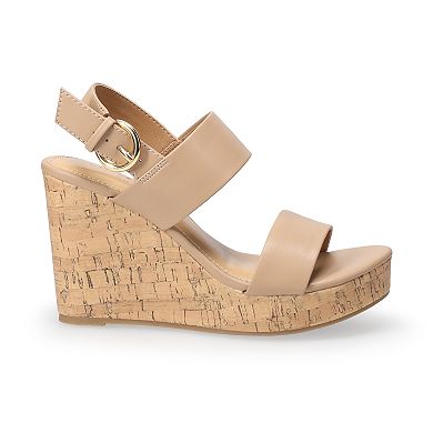 LC Lauren Conrad Samona Women's Wedge Sandals