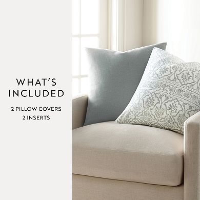 Home Collection 2-Pack Cotton Slub Decor Throw Pillows