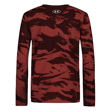 Boys 8-20 Under Armour Brushed Red Camo Long Sleeve Tee