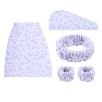 Plus Size The Big One® 5 pc Printed Bath Wrap Set