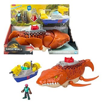 IMAGINEXT Jurassic World Aquachomp Chase Mosasaurus Dinosaur Playset