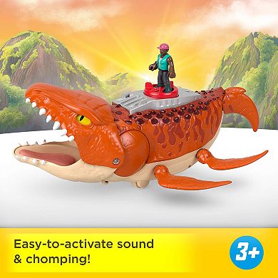 IMAGINEXT Jurassic World Aquachomp Chase Mosasaurus Dinosaur Playset