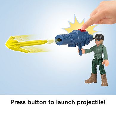 IMAGINEXT Jurassic World Rebirth Set with 6 Action Figures and Launcher