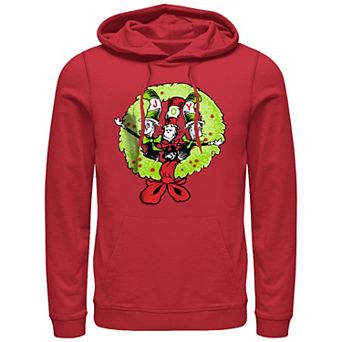 Men's Dr. Seuss The Cat In The Hat Christmas Joy Wreath Graphic Hoodie