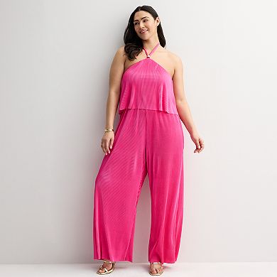 Plus Size INTEMPO™ Plisse Jumpsuit