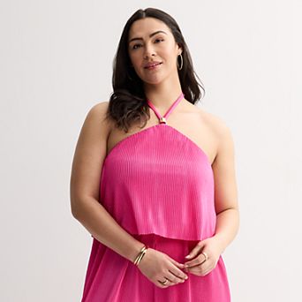 Plus Size INTEMPO™ Plisse Jumpsuit