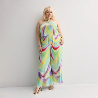 Plus Size INTEMPO™ Plisse Jumpsuit