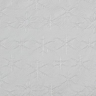Laura Ashley Snowflake Raised Woven Tablecloth