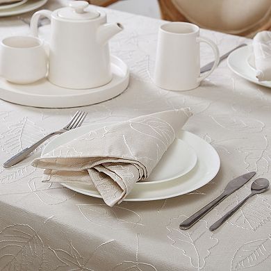Laura Ashley Maple Taupe Raised Woven 6 pc Napkin Set