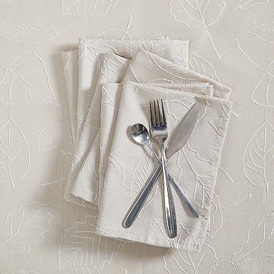 Laura Ashley Maple Taupe Raised Woven 6 pc Napkin Set