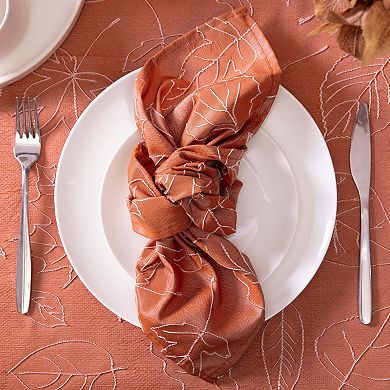 Laura Ashley Maple Taupe Raised Woven 6 pc Napkin Set