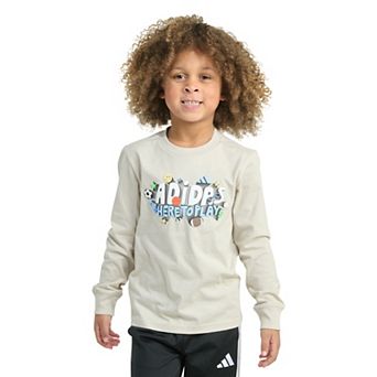 Boys 4-7 adidas Here to Play Long Sleeve Graphic Tee