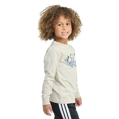 Boys 4-7 adidas Here to Play Long Sleeve Graphic Tee