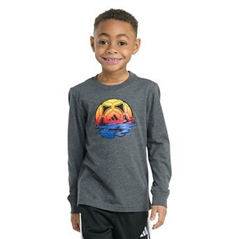 Boys 4-7 adidas Long Sleeve Sport Heather Graphic Tee