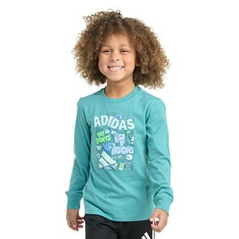 Boys 4-7 adidas Long Sleeve Collage Expression Graphic Tee