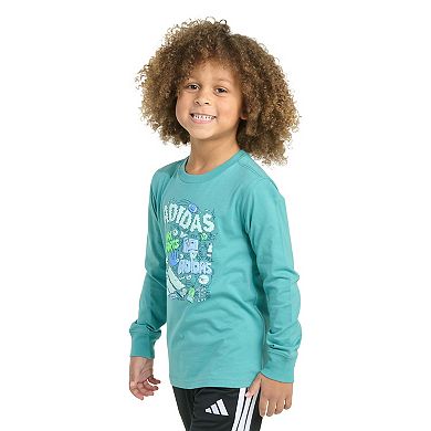 Boys 4-7 adidas Long Sleeve Collage Expression Graphic Tee