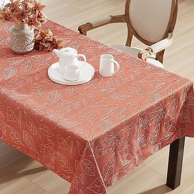 Laura Ashley Maple Taupe Raised Woven Tablecloth