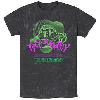 Men's Rick And Morty Multiverse Mineral Wash Graphic Tee