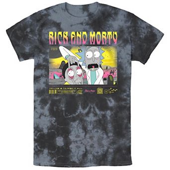Men's Rick And Morty Open Your Eyes Morty Bombard Wash Graphic Tee