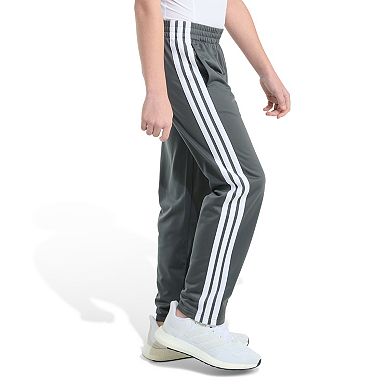 Boys adidas Elastic Waistband 3-Stripes Straight Leg Pants
