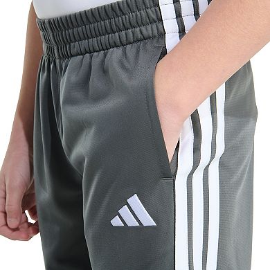 Boys adidas Elastic Waistband 3-Stripes Straight Leg Pants
