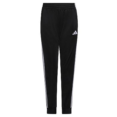 Boys adidas Elastic Waistband 3-Stripe Tricot Joggers