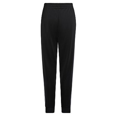 Boys adidas Elastic Waistband 3-Stripe Tricot Joggers