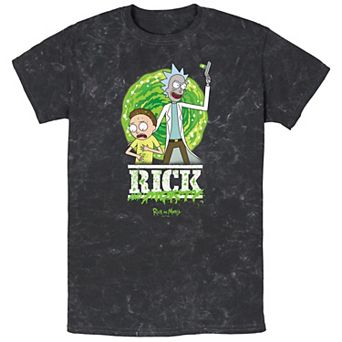 Men's Rick And Morty Danger Duo Mineral Wash Graphic Tee